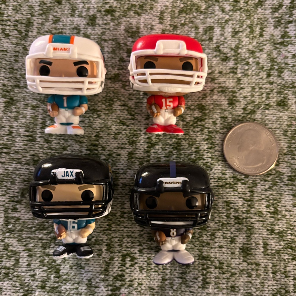 Funko POP mini NFL figures. Set of 4.
